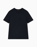 Oversized viscose t-shirt with front and back devoré print