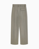 Stretch tech gabardine trousers with pleats