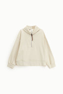 Sweatshirt zip polo neck long sleeves