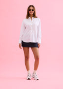 Flowing shirt with jewel buttons