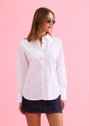 Flowing shirt with jewel buttons