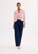 Pastel Pink Tweed Jacket