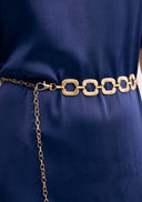 Gold belt with textured links