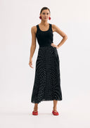 Midi skirt with polka dots