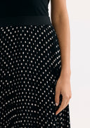 Midi skirt with polka dots