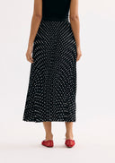 Midi skirt with polka dots