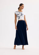 Long pleated skirt