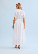 Long belted shirt dress