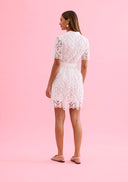 Short lace belted dress