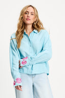 BLOUSE - Blue Sequins Urban Flora