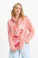 BLOUSE - Poplin Striped Orange