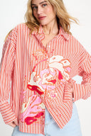 BLOUSE - Poplin Striped Orange