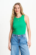 TANKTOP - Rib Palm Green