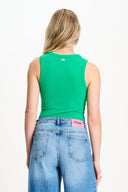 TANKTOP - Rib Palm Green