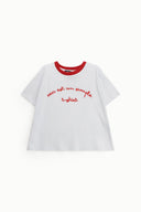 T-shirt relaxed fit with front print and contrast trim