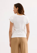 Elegant openwork collar shirt
