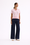Wide high-waisted jeans