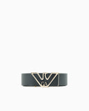 Belt with deer-print eagle plate