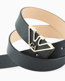 Belt with deer-print eagle plate