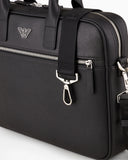 ASV regenerated Saffiano leather business bag with eagle plate