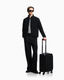 ABS carry-on case with Saffiano detail and eagle plate