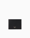 ASV regenerated Saffiano leather coin-pocket wallet with eagle plate