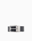 Leather belt with all-over embossed eagle