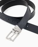 Leather belt with all-over embossed eagle