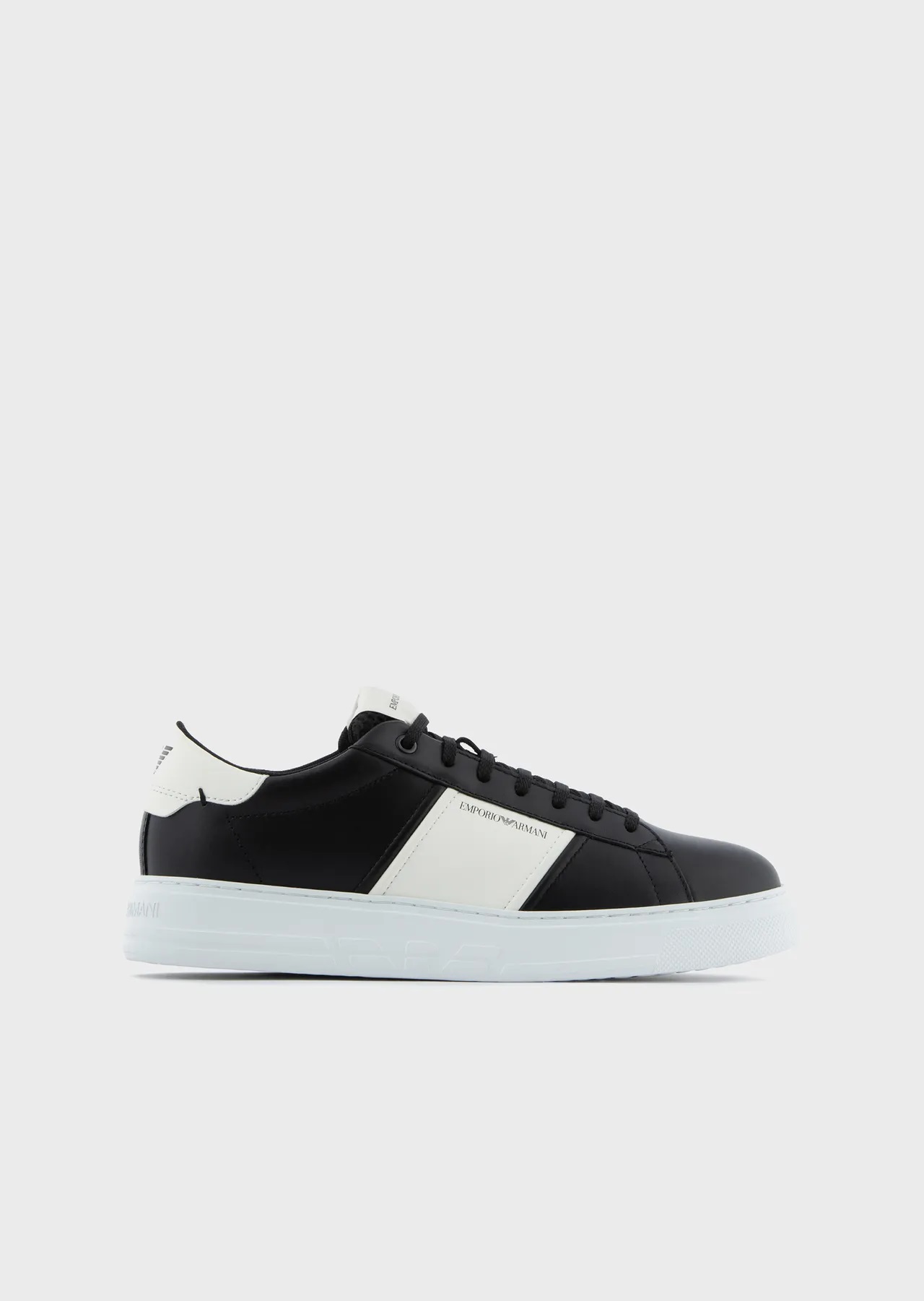 Leather Sneakers With Rubber Details - Tag Privé